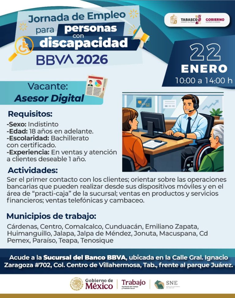 Realiza el SNET Jornada de Empleo para Personas con Discapacidad en Tabasco