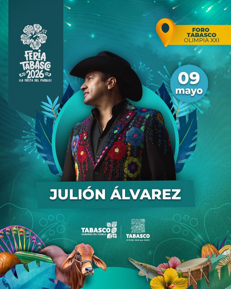 Julión Álvarez confirma regreso a Tabasco para la Feria