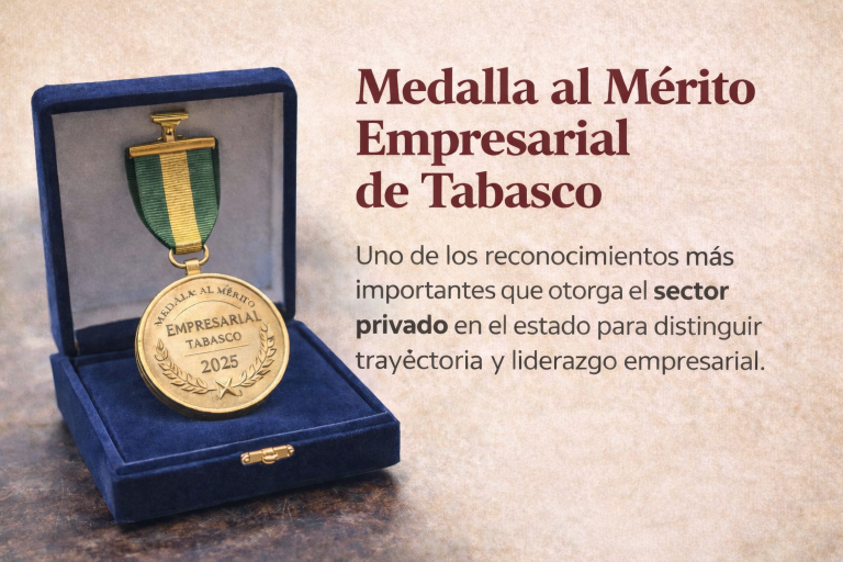 Entregarían el 7 de abril la Medalla al Mérito Empresarial de Tabasco